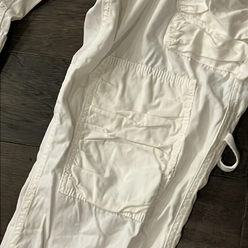 Polo Ralph Lauren white Combat Cargo Pants Vintage Mens Size 40x30”